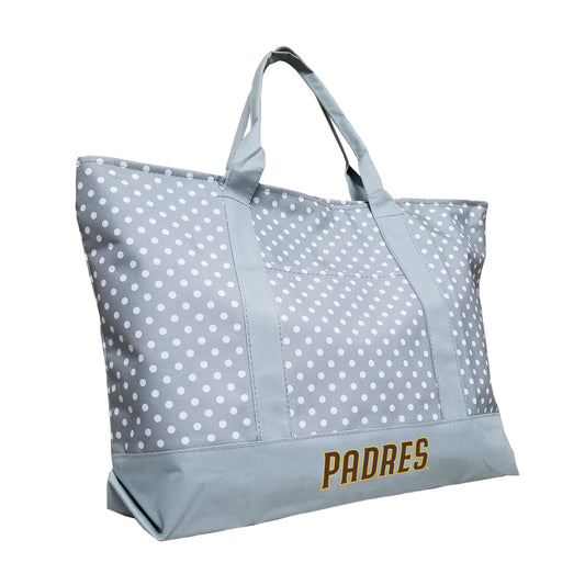 San Diego Padres Gray Dot Tote f/ Primary Wdmk - Logo Brands - Flyclothing LLC