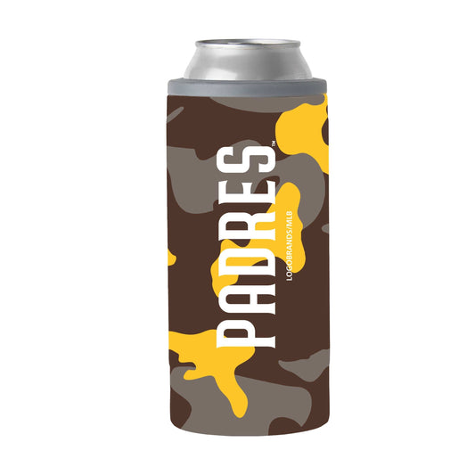 San Diego Padres 12oz Camo Slim Can Coolie - Logo Brands - Flyclothing LLC
