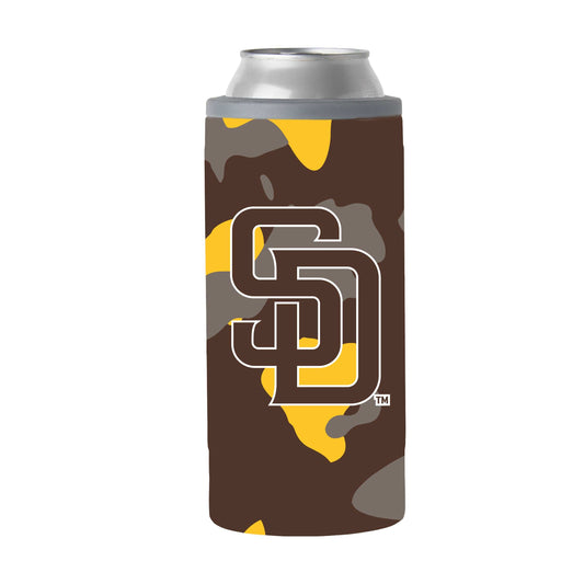 San Diego Padres 12oz Camo Slim Can Coolie - Logo Brands - Flyclothing LLC