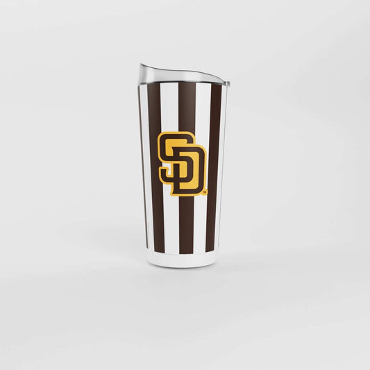 SD Padres 20oz Striped Powder Coat Tumbler - Logo Brands - Flyclothing LLC