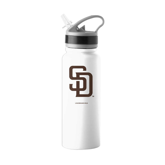 San Diego Padres Logo 25oz Stainless Single Wall Flip Top Bottle - Logo Brands - Flyclothing LLC