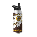 San Diego Padres 34oz Native Quencher Bottle - Logo Brands - Flyclothing LLC