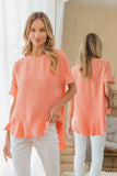 Sew In Love Round Neck Ruffled Top - Trendsi - Flyclothing LLC