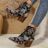 Point Toe Block Heels Boots - Trendsi - Flyclothing LLC