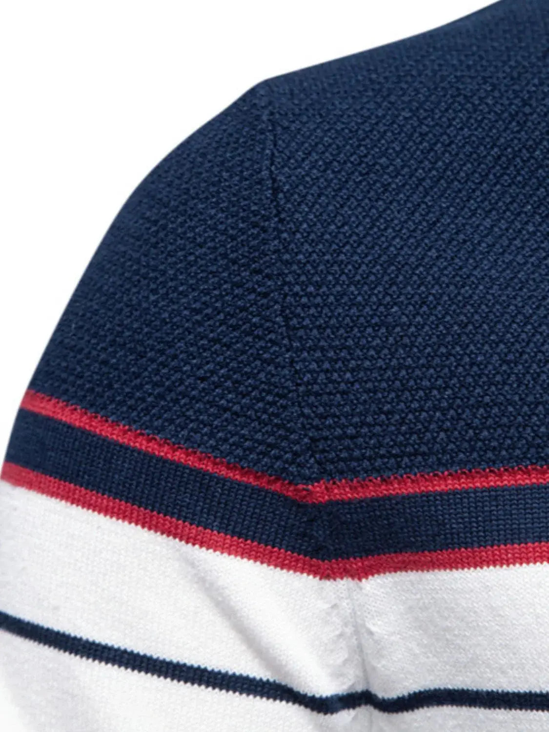 Men's Striped Round Neck Long Sleeve Sweater - Trendsi - Flyclothing LLC