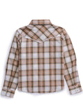 Girl's Ely Cattleman Plaid Western Snap Shirt with Floral Embroidery - Ely Cattleman