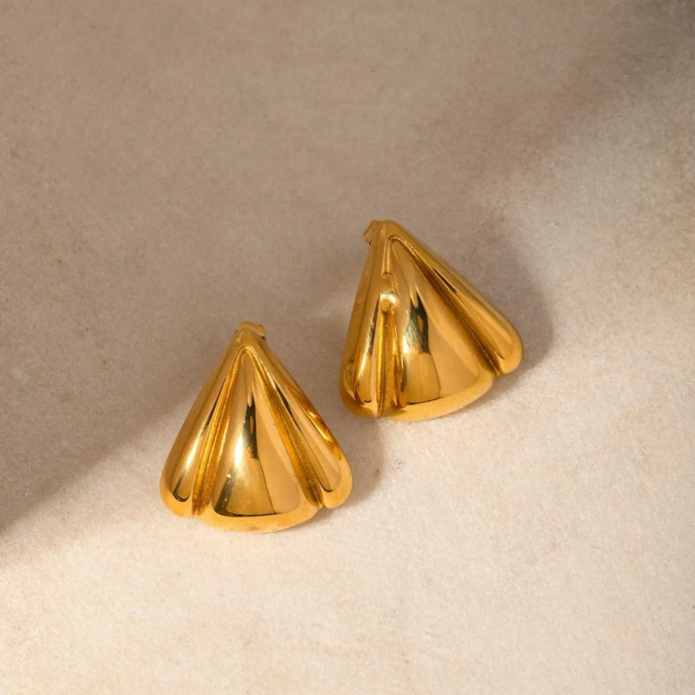 Stainless Steel Seashell Shape Earrings - Trendsi