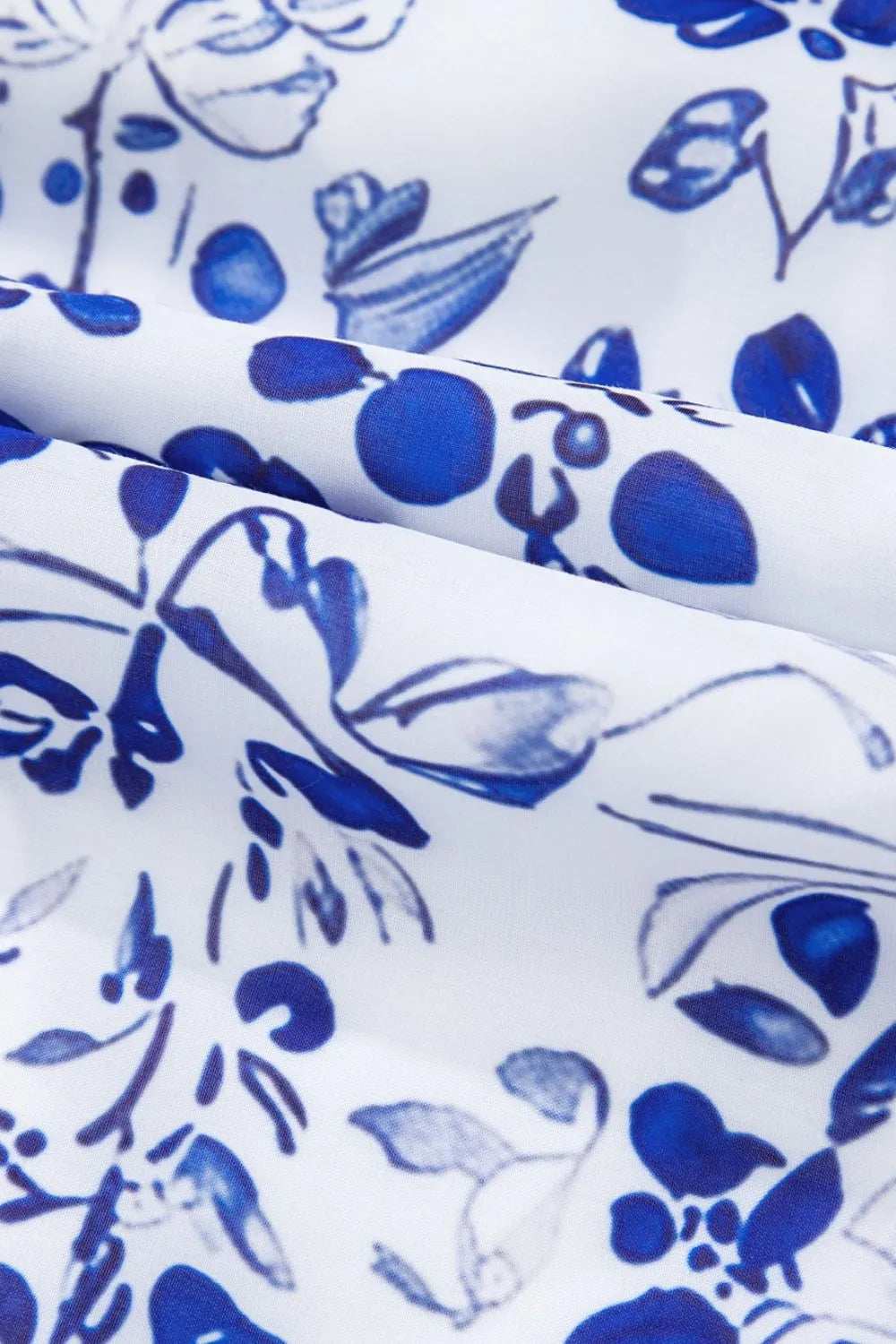 Smocked Printed Square Neck Puff Sleeve Dress - Trendsi - Flyclothing LLC