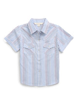 Girl's Ely White Multi Stripe Short Sleeve Shirt