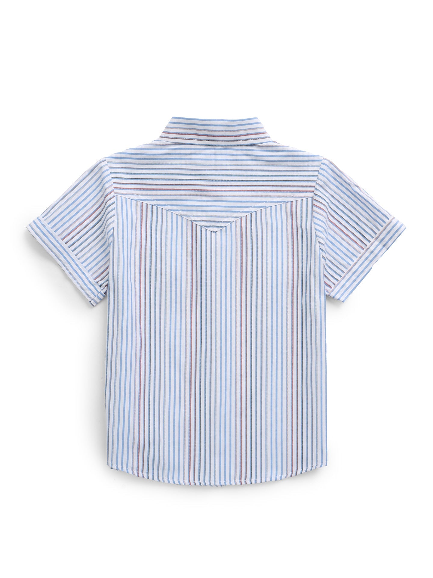 Girl's Ely White Multi Stripe Short Sleeve Shirt