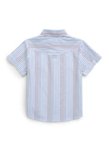 Girl's Ely White Multi Stripe Short Sleeve Shirt