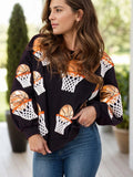 Basketball Round Neck Long Sleeve Sweatshirt - Trendsi