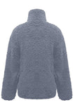 Fuzzy Turtleneck Long Sleeve Sweatshirt - Trendsi - Flyclothing LLC