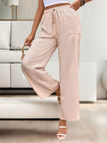 Tied Wide Leg Pants with Pockets - Trendsi
