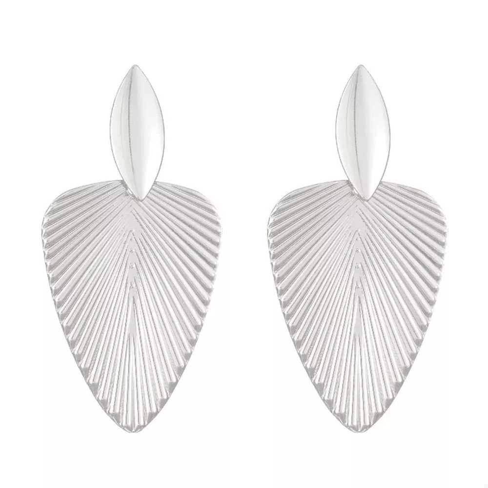 Alloy Textured Earrings - Trendsi - Flyclothing LLC