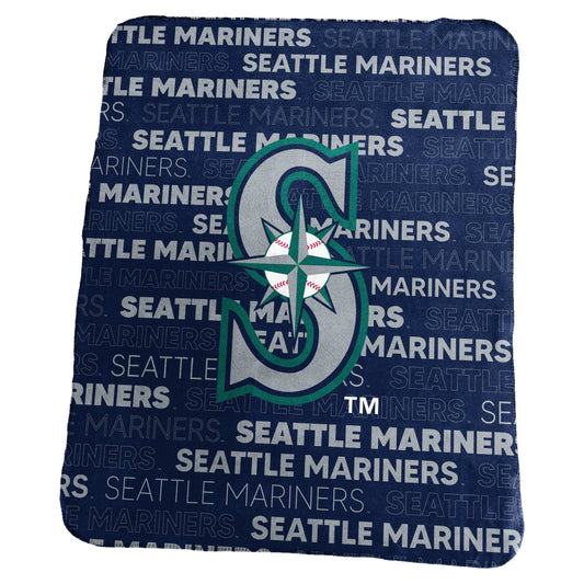 Seattle Mariners Classic Fleece Throw - Logo Brands - Flyclothing LLC
