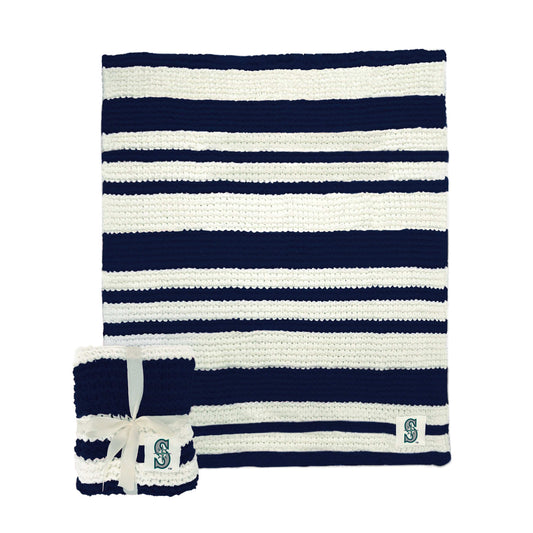 Seattle Mariners Cable Knit Throw 50x60 - Logo Brands - Flyclothing LLC