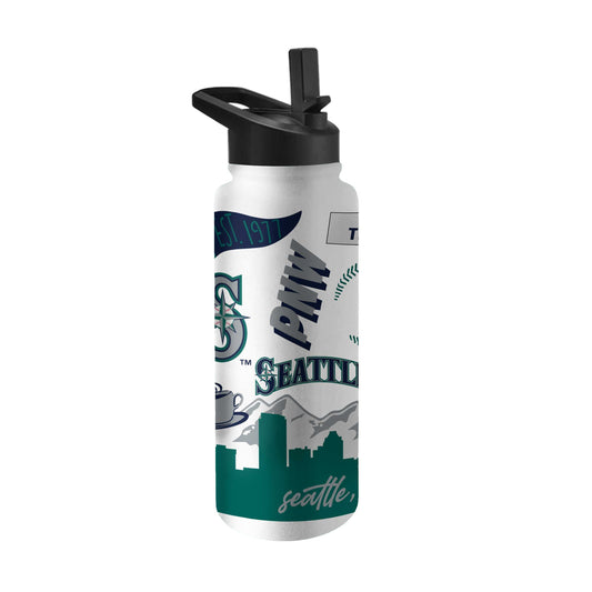 Seattle Mariners 34oz Native Quencher Bottle - Logo Brands - Flyclothing LLC