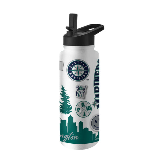 Seattle Mariners 34oz Native Quencher Bottle - Logo Brands - Flyclothing LLC