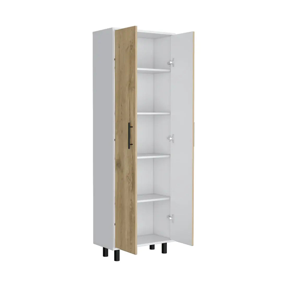 71" Beige Wood Two Door Pantry Or Storage Closet - Homeroots - Flyclothing LLC