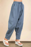 VERY J Solid Barrel Comfy Woven Pants - Trendsi