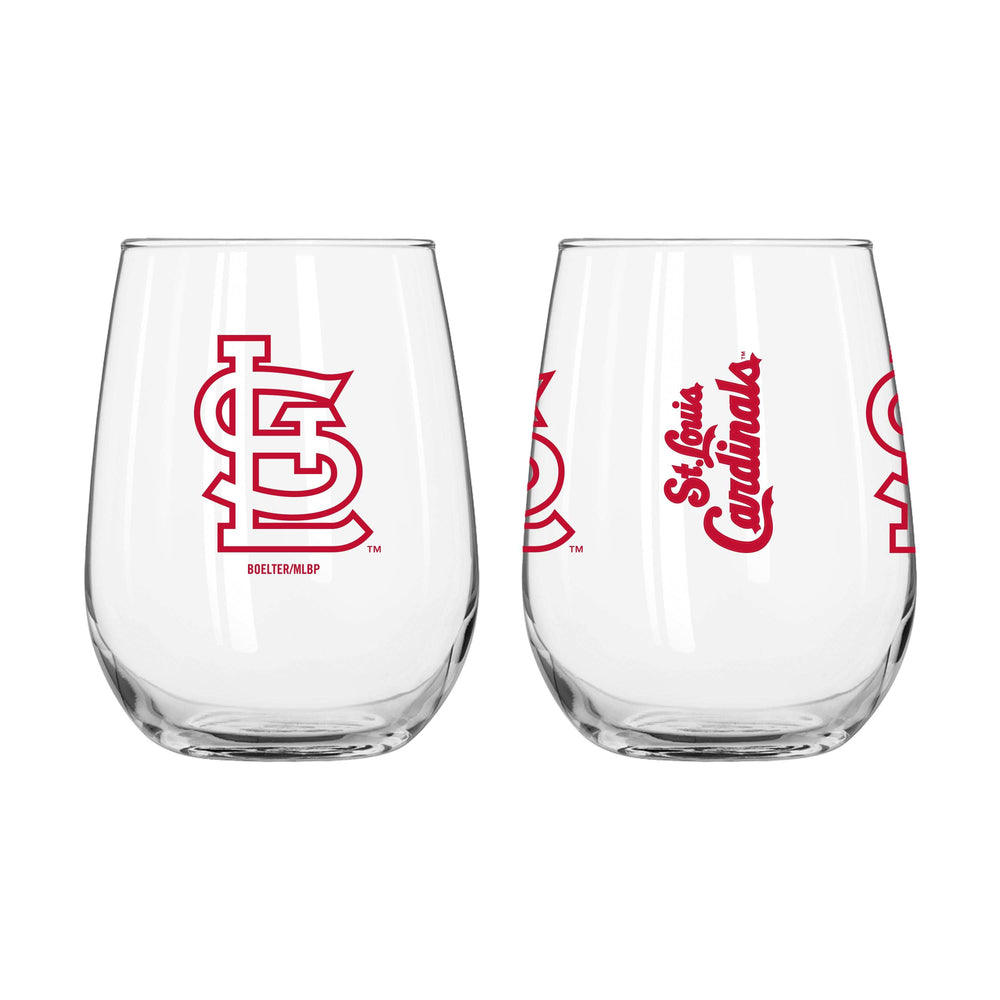 St. Louis Cardinals 16oz Gameday Curved Beverage Glass - Logo Brands - Flyclothing LLC