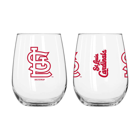 St. Louis Cardinals 16oz Gameday Curved Beverage Glass - Logo Brands - Flyclothing LLC