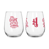 St. Louis Cardinals 16oz Gameday Curved Beverage Glass - Logo Brands - Flyclothing LLC