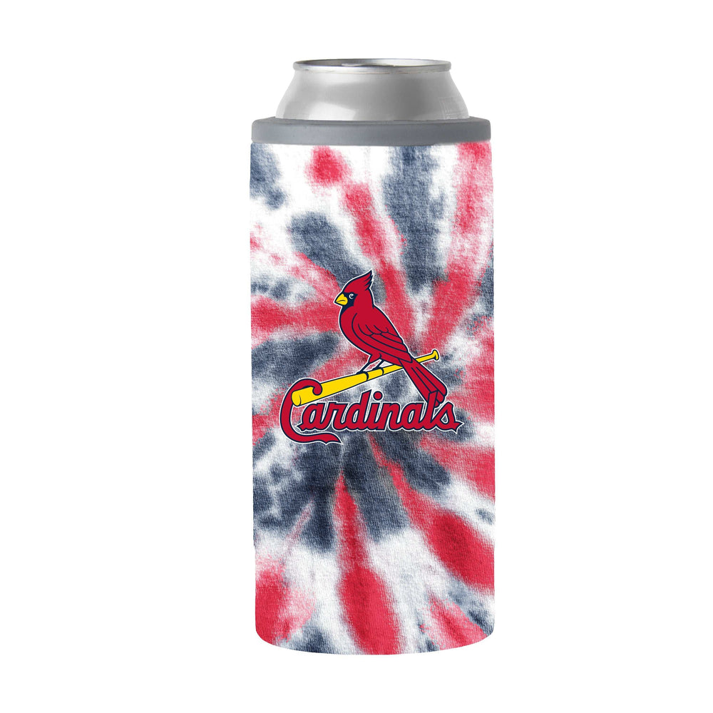 St Louis Cardinals 12oz Tie Dye Slim Can Coolie - Logo Brands - Flyclothing LLC