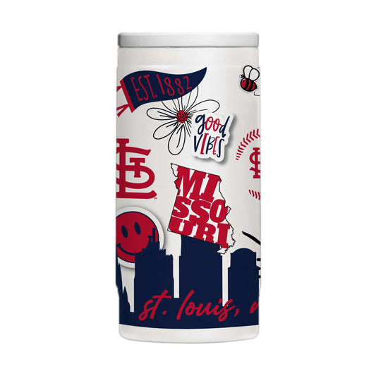 St. Louis Cardinals 12oz Native Powdercoat SlimCan Coolie - Logo Brands - Flyclothing LLC