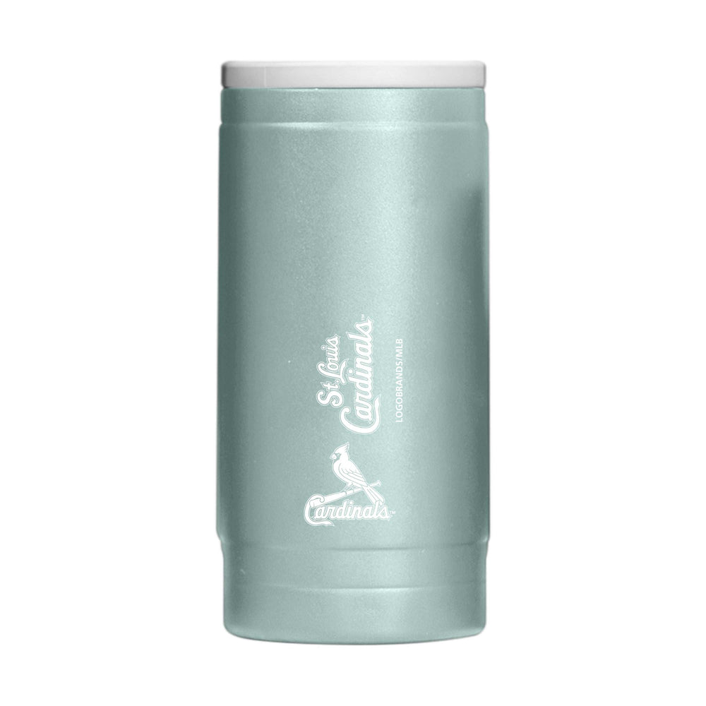 St Louis Cardinals Vertical Powder Coat Slim Can Coolie - Logo Brands - Flyclothing LLC