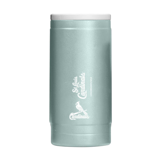 St Louis Cardinals Vertical Powder Coat Slim Can Coolie - Logo Brands - Flyclothing LLC