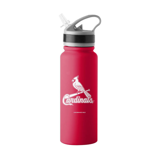 St Louis Cardinals 25oz Stainless Single Wall Flip Top Bottle - Logo Brands - Flyclothing LLC