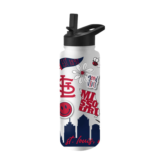 St Louis Cardinals 34oz Native Quencher Bottle - Logo Brands - Flyclothing LLC