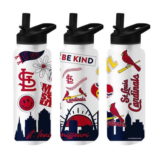 St Louis Cardinals 34oz Native Quencher Bottle - Logo Brands - Flyclothing LLC