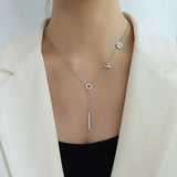 Titanium Steel Letter Necklace - Trendsi - Flyclothing LLC