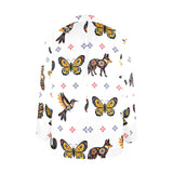 Baha Ranch Colores de Mexico Mexican Talavera Floral Animals Blazer in White