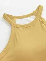 Grecian Neck Tank With Chest Pads - Trendsi - Flyclothing LLC