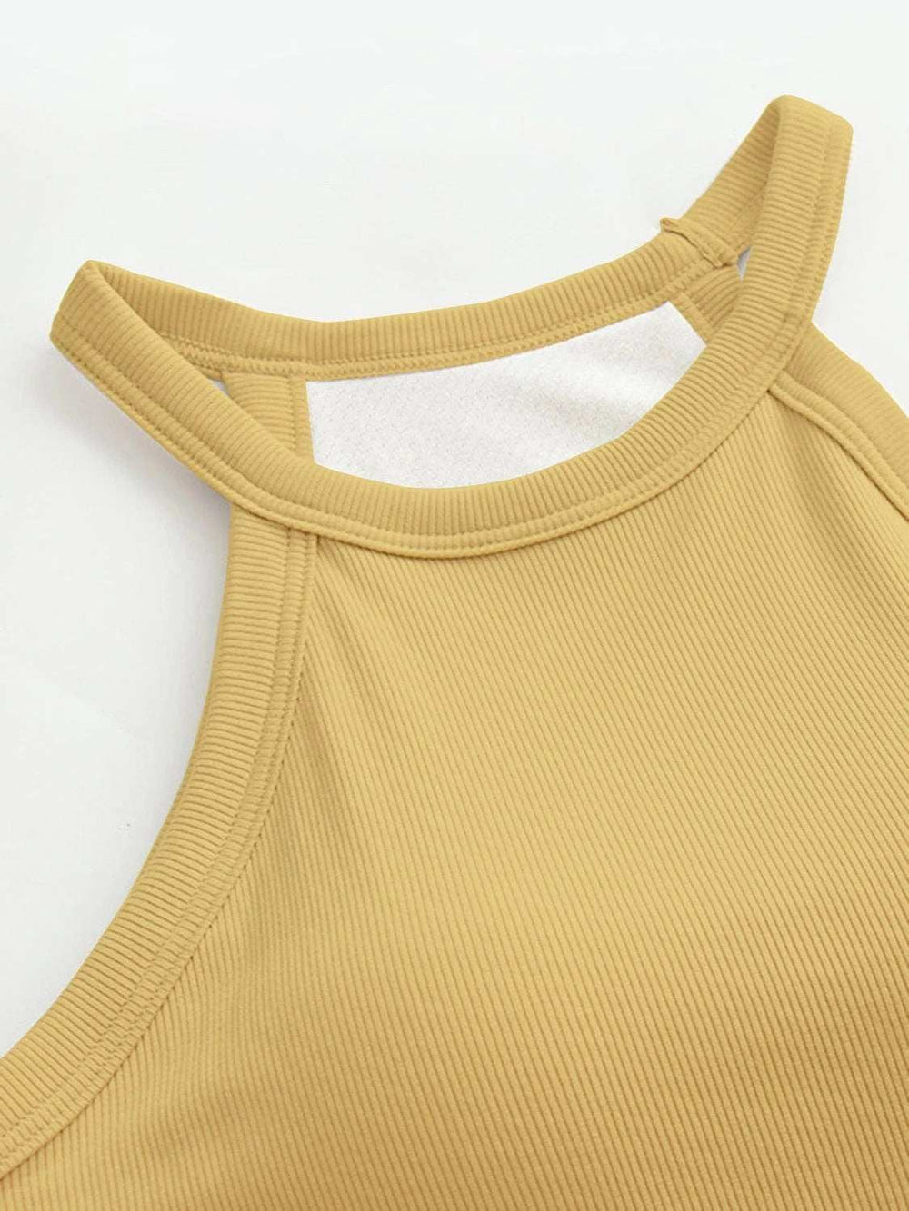 Grecian Neck Tank With Chest Pads - Trendsi - Flyclothing LLC