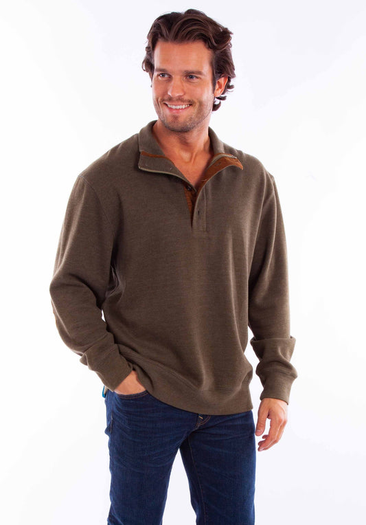 Scully Leather Farthest Point Pullover Quarter Zip/Button Sweater - Scully Leather