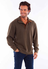 Scully Leather Farthest Point Pullover Quarter Zip/Button Sweater - Scully Leather