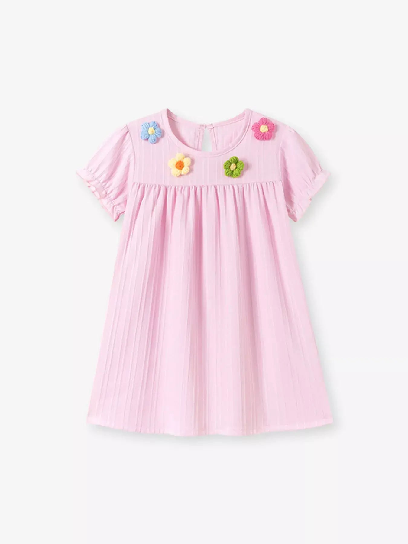 Children's Floral Ruffled Sleeve Dress - Trendsi - Flyclothing LLC