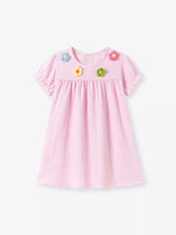 Children's Floral Ruffled Sleeve Dress - Trendsi - Flyclothing LLC