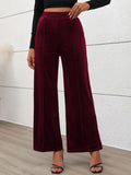 Elastic Waist Wide Leg Pants - Trendsi