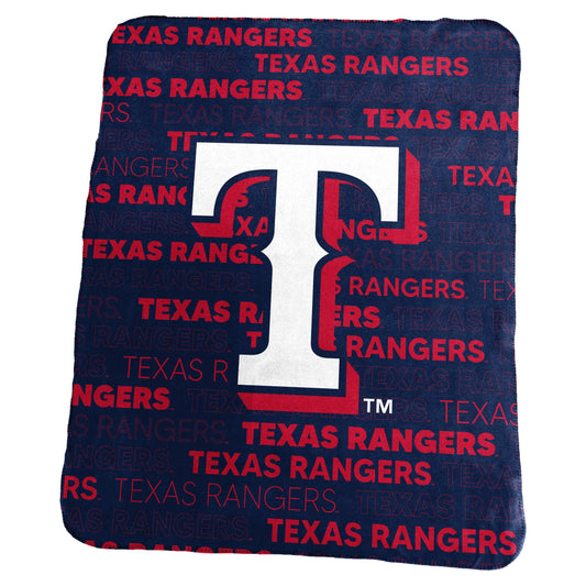 Texas Rangers Classic Fleece Throw - Logo Brands - Flyclothing LLC