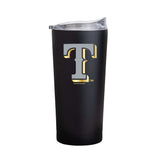 Texas Rangers 20oz Foil Black Powder Coat Tumbler - Logo Brands - Flyclothing LLC