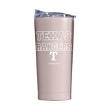 Texas Rangers 20oz Stencil Powder Coat Tumbler - Logo Brands - Flyclothing LLC