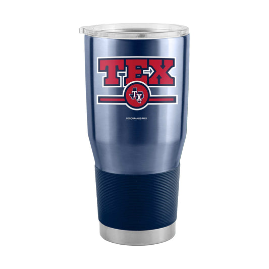 Texas Rangers 30oz Letterman Stainless Tumbler - Logo Brands - Flyclothing LLC