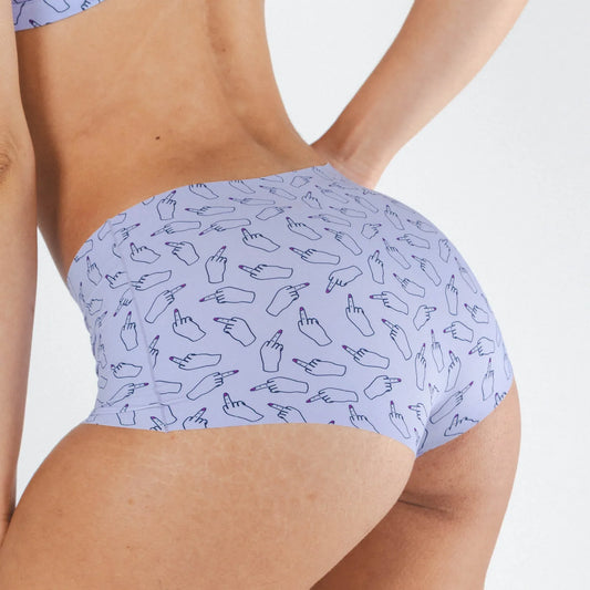 The Little Birdy | Middle Finger Women’s Seamless Boyshort - Shinesty - Flyclothing LLC