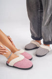 Thermal Faux Fur Round Toe Slippers - Trendsi